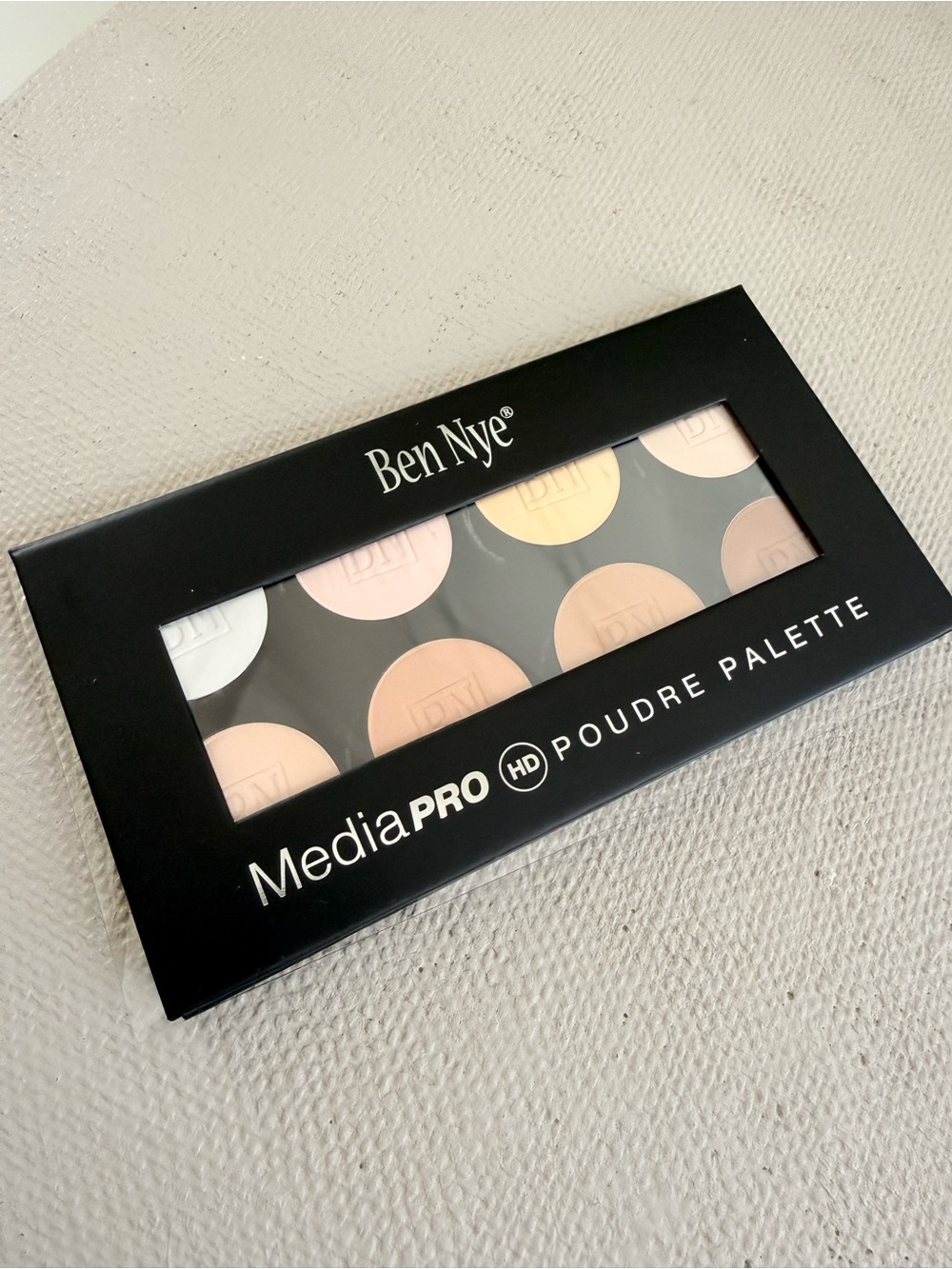 Ben Nye MediaPRO HD Powder Palette - White, Cream, Beige, Light Pink
